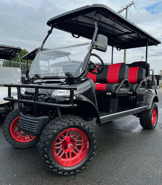 EVolution | Black Carbon Fiber & Red with Red Diamond Stitching