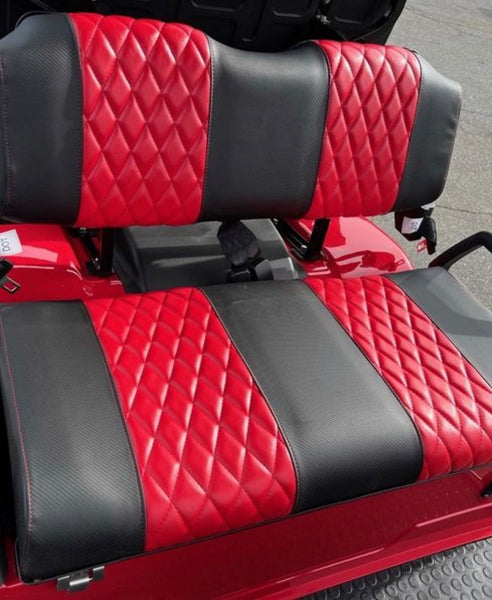 EVolution | Black Carbon Fiber & Red with Red Diamond Stitching