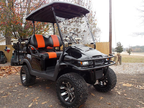 Black with Orange Pleats