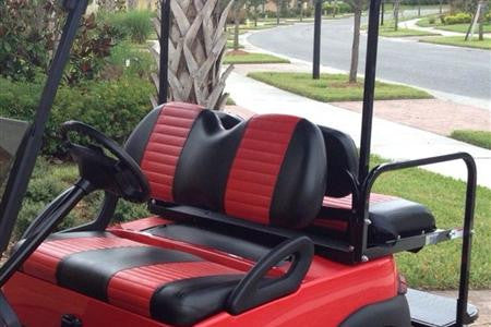 Black with Red Pleats