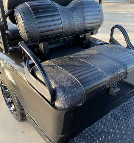 Black Alligator with Black pleats